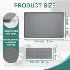 Silicone Coffee Mat 24 x 16 in Combination, Classic Gray - Image 4