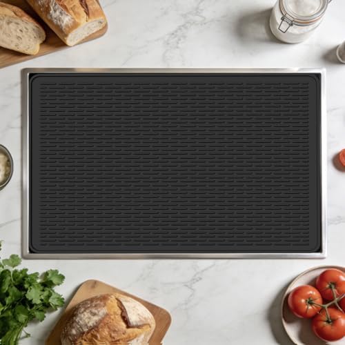 LONGKING Extra Thick Stove top Cover for Electric Stove - Silicone Stove Mat for Glass Top Stove, Range Covers for Electric Stove, Black, 30"x21" - Image 3
