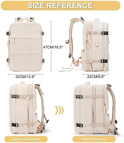 Expandable Travel Backpack For Women Men Airline Approved Personal Item Backpack For Airlines Carry On Backpack Flight Approved Waterproof Backpack For Traveling On Airplane Weekender Travel Bag - Image 2