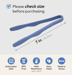 Carrotez Mini Silicone Toaster Tongs, 7 inches, 1 Pack, Blue - Image 4
