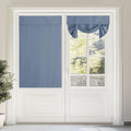 NICETOWN Stone Blue Tie Up Curtains for French Back Door Windows Cover by NICETOWN