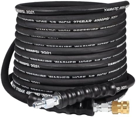 YAMATIC 3/8 in Pressure Washer Hose, 4000 PSI, 35 FT by YAMATIC