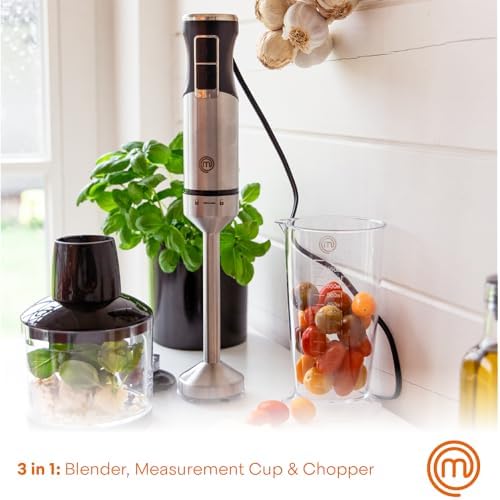 MasterChef Immersion Blender Handheld, Hand Blender 3 in 1 Set, 400W Motor - Image 3