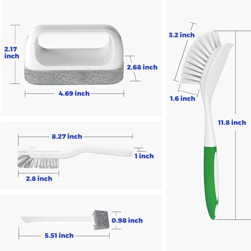 Holikme Dish Brush Cleaning Brush Set for Cleaning Groove Gap,Green - Image 6
