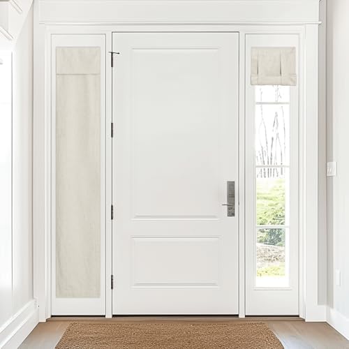 NICETOWN Classroom Door Curtains, 100% Blackout Linen Small Curtains by NICETOWN