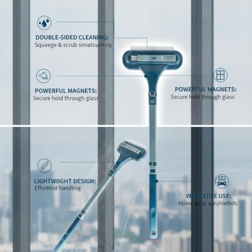 for Home Windows and Car Windshields: Double-Sided Magnetic Glass Cleaner Wiper Tool (1 Piece) - Image 5