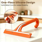 10 Inch Silicone Shower Squeegee for Glass Doors, Streak-Free, Orange - Image 5