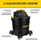 STANLEY 12 Gallon 5.5 Peak HP Wet/Dry Vacuum, 3 in 1 Shop Vacuum Blower,1-7/8"x6 Hose, Range for Garage, Carpet Clean, Workshop with Vacuum Attachments-SL18199P - Image 2