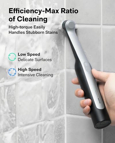 HOTO Wand™ Cordless Spin Scrubber, Electric Grout Brush, 12 Brush Heads - Image 5