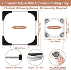 Adjustable Appliance Sliding Tray - Expandable 11" x 11"- 20" x 20" - Image 2
