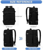 coofay Expandable Backpack For Traveling On Airplane Carry On Backpack For Women Men Airline Approved Personal Item Bag For Airlines Gym Bag For Women With Shoe Compartment - Image 2