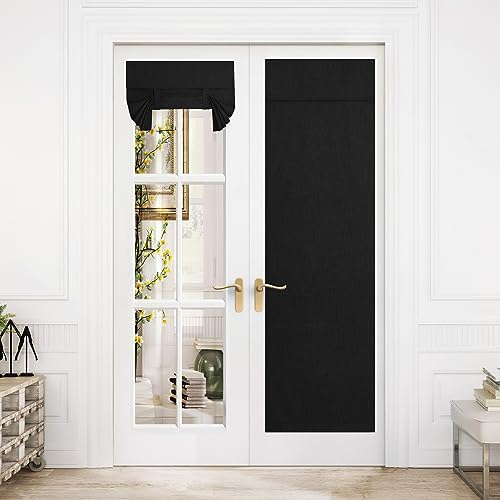 NICETOWN Door Curtains 100% Blackout - Self Stick Tie Up Shades by NICETOWN