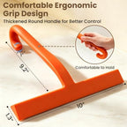 10 Inch Silicone Shower Squeegee for Glass Doors, Streak-Free, Orange - Image 2