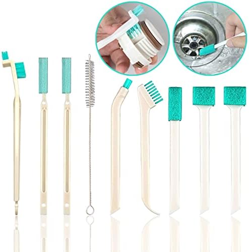 Small Household Cleaning Brushes by ELEMGULY,18 Pcs Crevice Brush for Hole, Gap, Corner, Space, Micro Crevice Scrub Cleaner Tool for Bottle, Keyboard, Window, Door Track by ELEMGULY