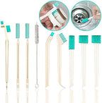 Small Household Cleaning Brushes by ELEMGULY,18 Pcs Crevice Brush for Hole, Gap, Corner, Space, Micro Crevice Scrub Cleaner Tool for Bottle, Keyboard, Window, Door Track by ELEMGULY