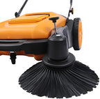 Walk-Behind Hand Push Sweeper with 5 Gears and Adjustable Broom 41.3in inch Sweeping with 14.5 Gallon Capacity Push Floor Sweeper Outdoor for Walkway and Yard - Image 5