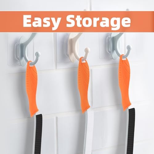 FOOGWEE Hard Bristle Crevice Cleaning Brush - Cleaning Supplies - Grout Cleaning Brushes for Household Use - Crevice Cleaning Tool for Bathroom, Home and Kitchen (3, Orange) - Image 5