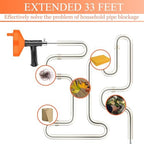 33 Feet Drain Snake Auger, Plumbing Snake Drain Hair Clog Removal Tool, Heavy Duty Toilet Snake Auger, Sink Unclogger Drain Cleaner Tool for Bathroom Kitchen Tub Shower with Gloves - Image 4