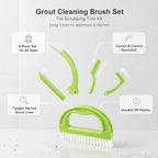Grout Cleaning Brush Set, 4-Piece Tile Scrubbing Tool Kit for Narrow Gaps and Corners, Durable PP Plastic Crevice Cleaner for Bathroom Shower and Kitchen Backsplash (Set of 4) - Image 4