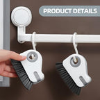 2 in 1 Groove Cleaning Brush, Grout Cleaner Tool & Multifunction Window Track Cleaner (with Hidden Scraper or Mini Dustpan) – for Glass Door Tracks, Window Sills, Sliding Doors (Gray) - Image 4