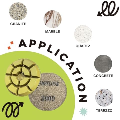Diamond Floor Polishing Pads, 3 Inch Resin Bond Hook and Loop Polishing Pucks for Concrete, Terrazzo, Marble, Granite, Grit 3000, 3PCS - Image 5