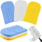 3 Pcs Reusable Duster Refills Washable Pads, White, Blue, Yellow by Zubebe