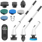 Electric Spin Scrubber for Bathroom,Power Cleaning Brush with 7 Replaceable Brush Heads, Adjustable Long Handle, Cordless Electric Shower Scrubber for Home, Floor, Kitchen & Car by Unknown