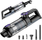Car Vacuum Portable Cordless, 18000Pa 2 in 1 Cleaner&Air Duster, 130W Brushless Motor Handheld Vacuum Cordless with 7800mAh Battery, LED Light, Multi-Nozzles for Car, Home, Office by Unknown