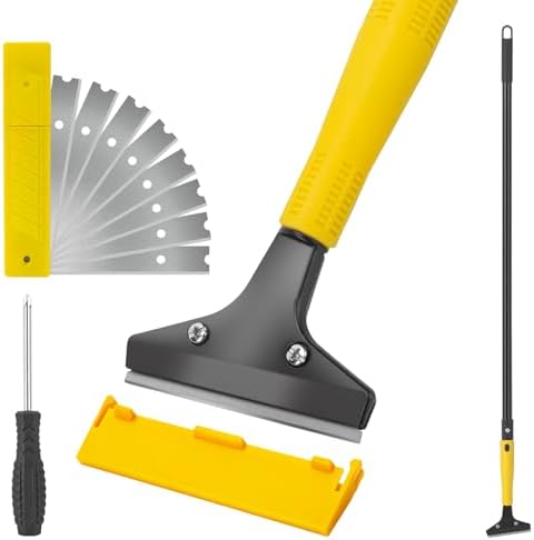 KeFanta Scraper Tool, 4" Wide Heavy Duty Floor Scraper, 45.7" Long Handle by KeFanta