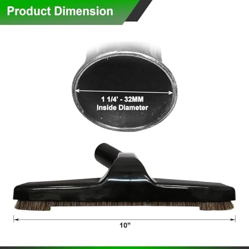 Selgo Universal 1 ¼ Inch (32mm) Black Vacuum Cleaner Floor Brush 10" Wide, Pack of 10 (10 Brushes) - Image 2
