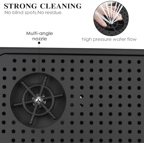 Pitcher Washer, Espresso Washer, Drainage and Drip Tray Stainless Steel Bar Glass Washer is The Sink, and The Cup Spray Washer is The Home Kitchen Hotel Cafe Restaurant (KF27-Black) - Image 6