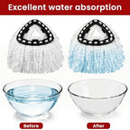 6 Pack Mop Head Replacement Compatible with Oceda Triangle Swivel Mops,Spin Mop Replacement Head 100% Microfiber,Deep Cleaning,EPSUNORISE Replacement Heads Compatible with O Ceda Mop(White) - Image 6
