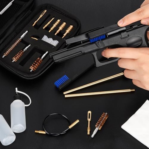 BOOSTEADY Universal Handgun Cleaning kit .22,.357,.38,9mm,.45 Caliber Pistol Cleaning Kit Bronze Bore Brush and Brass Jag Adapter - Image 6