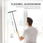 Extendable Shower Squeegee for Glass Doors, Shower Cubicle Squeegee Shower Wiper Window Cleaner Squeegee Shower Silicone, Squeegee Shower with 23.5-97 cm Telescopic Rod - Image 3