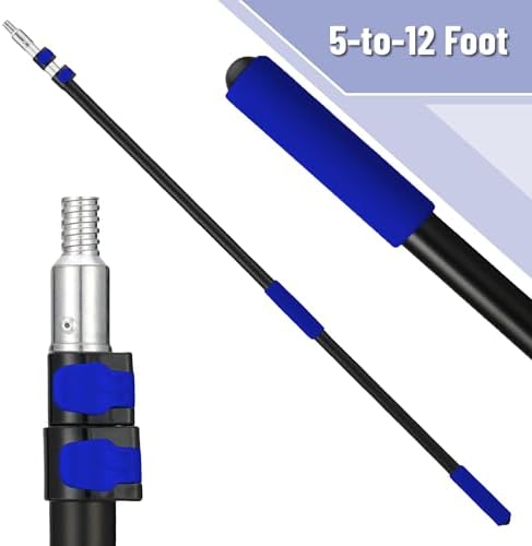 Bates- Telescopic Extension Pole, 12 Ft, Aluminum Alloy, Sturdy Multi-Purpose Extension Pole with Flip-Lock Design for Painting, Dusting and Cleaning - Image 2