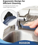 ROSEOK Grout Cleaner Brush Set, Detail Cleaning Brush Set, Nylon Bristles - Image 6