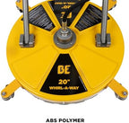 B E Pressure 85.403.011 Whirl-A-Way with Casters, 4000 psi, 180 Degree F Temperature, 8.0 GPM, 20", Yellow - Image 5