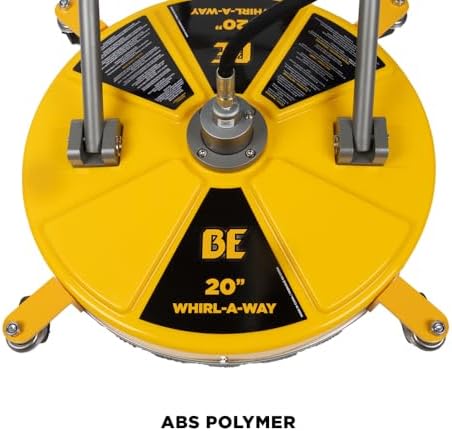 B E Pressure 85.403.011 Whirl-A-Way with Casters, 4000 psi, 180 Degree F Temperature, 8.0 GPM, 20", Yellow - Image 5