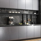 CRE8TIVE Brushed Silver Stainless Steel Contact Paper Peel and Stick Metallic Wallpaper for Kitchen 12"x354" Removable Self Adhesive Silver Contact Paper for Cabinets Waterproof Vinyl Backsplash Walls - Image 5