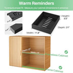 2Pack Pull out Cabinet Organizer, 21"Deep, Heavy Duty Full-extension Slide out Drawers for Kitchen Cabinet, Roll out Shelf Storage with Nano Adhesive for Pots,12"W x 21"D x 3.1"H, Black - Image 2
