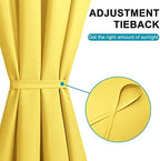 Hiasan French Door Curtains Privacy, Yellow, 52W x 40L, 1 Panel - Image 4