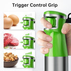 Turelar Immersion Blender Handheld Corded Hand Blenders Set 1100W, Trigger Variable Speed 5 in 1 Stick Emulsifier with Chopper, Whisk and Frother for Soup, Baby Food and Smoothies, Apple Green - Image 3