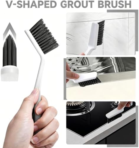 Heavy Duty Cleaning Brush Set with Wire Brush & Scraper - Grill, Oven, Kitchen Crevice,Wheels（15 PCS - Image 6