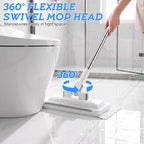 53.2 in Handle, 360° Swivel Floor Mop with 2 Reusable Cloths - Image 4