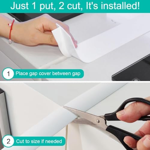 Stove Counter Gap Cover - 25 Inch Silicone Stove Gap Filler 2 Pack White - Image 5