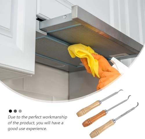 3 Piece Stainless Steel Range Hood Scraper Tool Set for Kitchen Cleaning - Image 2