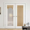NICETOWN Privacy French Door Curtains, W30 x L72 inch, 1 Panel, Camel by NICETOWN