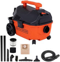 BLACK+DECKER Shop Vacuum Wet and Dry, 4 Gallon 5.0 Peak HP Wet/Dry Vacuum, Quiet Operation with Muffler, Long Reach Cleaning Range & On-Board Storage, Complete Accessory Set, BDXV18905P-4 by Unknown