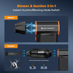 K&F CONCEPT Blower&Suction 2 in 1 Magnetic Compressed Air Duster,LED Light - Image 3