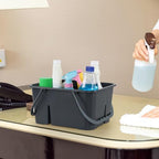 Plastic Portable Cleaning Caddy Organizer Tote with 4 Compartment - Image 6